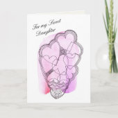 Carte À ma douce fille, une Saint-Valentin (Devant)