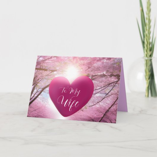 Carte À ma femme | Elegant Chic Heart Card (Devant)