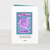 Carte À ma femme - Joyeux 11ème anniversaire de mariage (Dos)