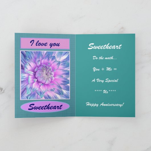 Carte À ma femme - Joyeux 19e anniversaire (Intérieur)