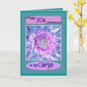 Carte À ma femme - Joyeux 30e anniversaire (Fleur jaune)