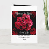 Carte À ma femme Red Roses Joyeux Anniversaire (Dos)