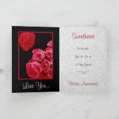 Carte À ma femme Red Roses Joyeux Anniversaire (Intérieur)