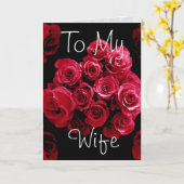 Carte À ma femme Red Roses Joyeux Anniversaire (Fleur jaune)