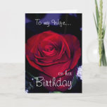 Carte À ma femme sur son anniversaire Rose rouge romanti<br><div class="desc">Magnifique gros plan d'une rose rouge pour votre femme pour son anniversaire, avec une belle rose rouge profonde incarnant l'amour! Le verset intérieur peut être customisé, ainsi que l'avant... Je l'ai rendu très romantique... mais dites ce que vous voulez à l'intérieur... vous pouvez être créatif et ajouter quelque chose de...</div>
