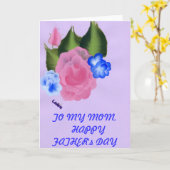 Carte À MA fête des pères   HEUREUSE de MAMAN (Fleur jaune)