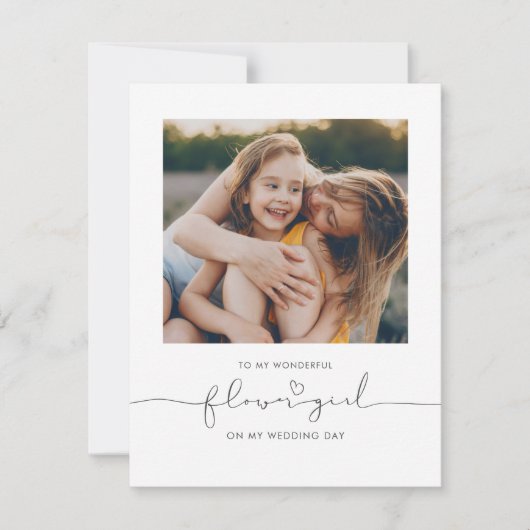 Carte À Ma Fille Fleur Le Jour De Mariage Mignonne (Devant)