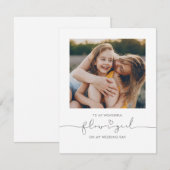 Carte À Ma Fille Fleur Le Jour De Mariage Mignonne (Devant / Derrière)