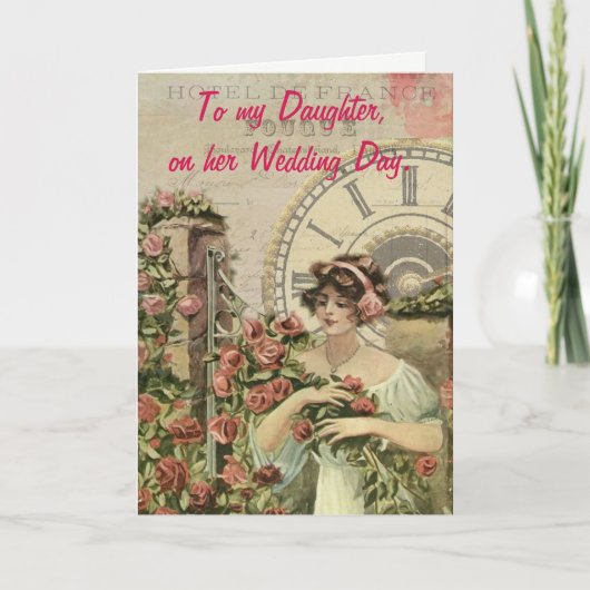 Carte À ma fille, le jour de son mariage. (Devant)