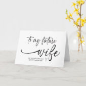 Carte À ma future épouse de Groom sur notre jour de mari (Fleur jaune)