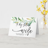 Carte À ma future épouse de Groom sur notre jour de mari (Fleur jaune)