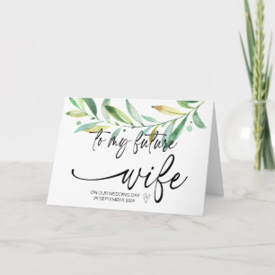 Carte À ma future épouse de Groom sur notre jour de mari