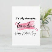 Carte À ma grand-mère incroyable Joyeuse fête des mères (Debout devant)