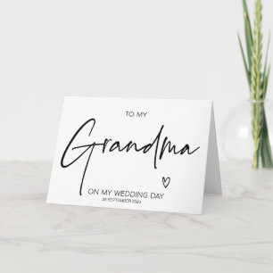 Carte À ma grand-mère le jour de mon mariage