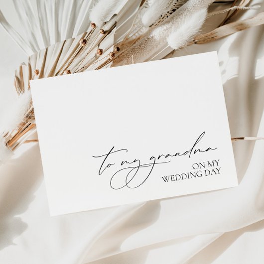Carte "À ma grand-mère le jour de mon mariage"