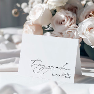Carte "À ma grand-mère le jour de mon mariage"