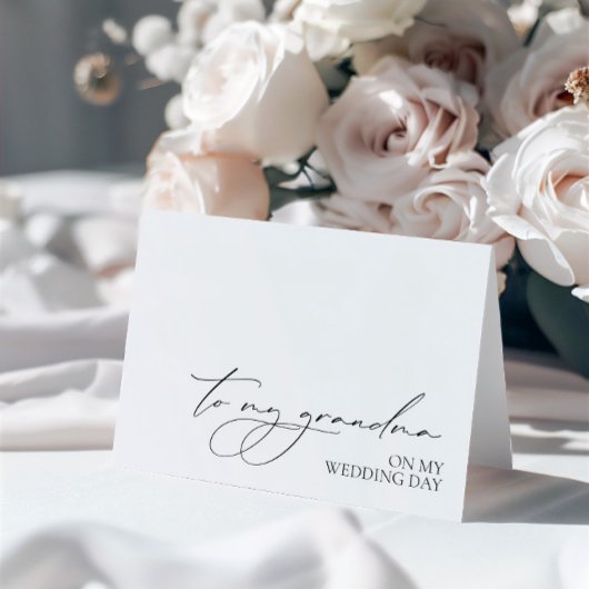 Carte "À ma grand-mère le jour de mon mariage"