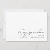 Carte "À ma grand-mère le jour de mon mariage" (Devant)