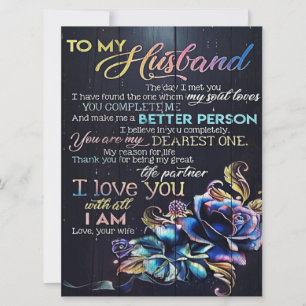 Carte À ma lettre au mari, à mon cadeau au mari