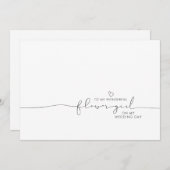 Carte À ma Mariage Fleur  Matin mignon message (Devant / Derrière)