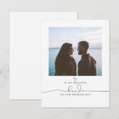 Carte À Ma Mariée Dans Notre Message Photo Du Jour Du Ma (Devant / Derrière)