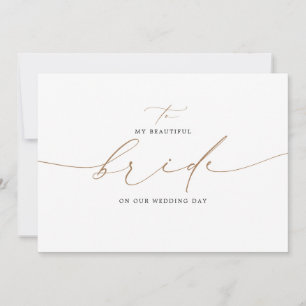 Carte À Ma Mariée Le Jour De Mariage Élégant