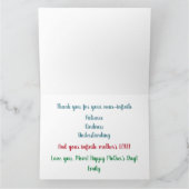 Carte À ma meilleure belle-mère de bonus jamais Art aqua (Intérieur)