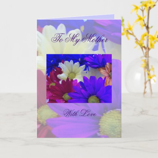 Carte À ma mère avec amour (Fleur jaune)