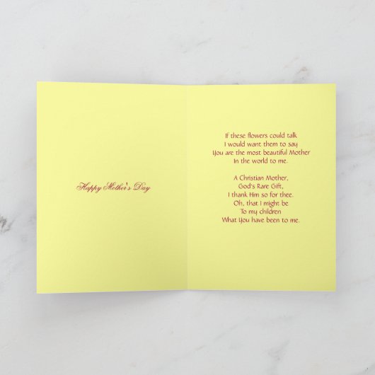 Carte À ma mère avec amour (Intérieur)