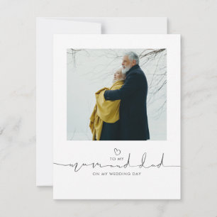 Carte À ma mère et à mon père lors de mon mariage Messag