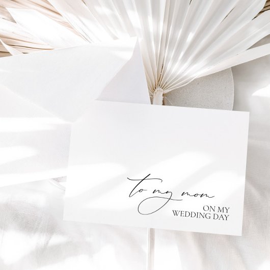 Carte "À ma mère le jour du mariage" Message du Mariage 