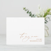 Carte "À ma mère le jour du mariage" Message du Mariage (Debout devant)