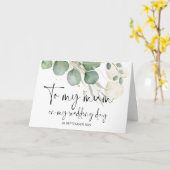 Carte À ma mère Merci de jour de mariage de mariée (Fleur jaune)