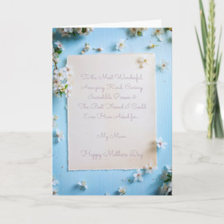 Carte À ma merveilleuse maman le jour de la fête des mèr