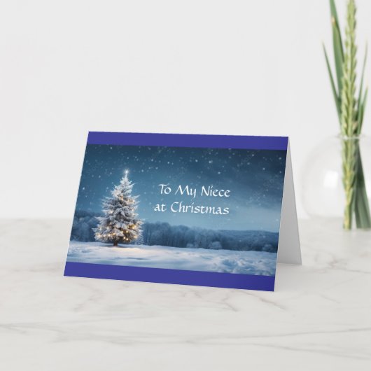 CARTE **À MA NIECE** À **NOËL** (Devant)