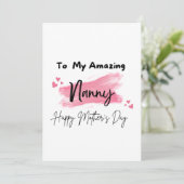Carte À ma nounou incroyable, joyeuse fête des mères (Debout devant)