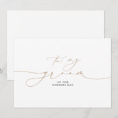 Carte À Ma Salle Le Jour De Mariage Élégant (Devant / Derrière)