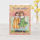 Carte À ma soeur (Fleur jaune)