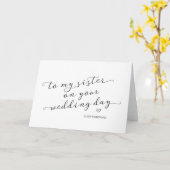 Carte À ma soeur Mariée Jour de mariage Cadeau pour frèr (Fleur jaune)