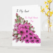 Carte À ma tante le jour du parent célibataire. (Fleur jaune)