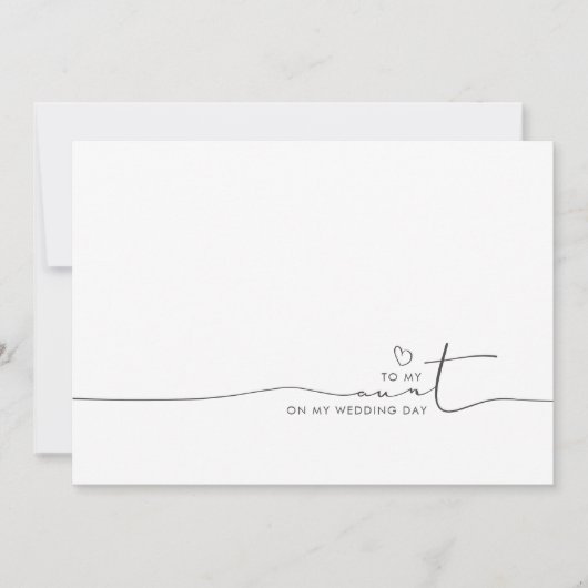 Carte À ma tante Mariage Matin mignon Message (Devant)