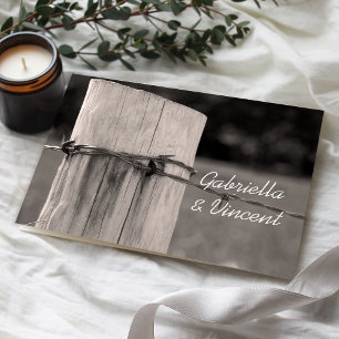 Carte à Mariage campagnard plat de clôture rurale