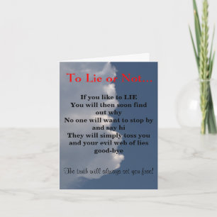 Carte À mentir ou à ne pas feuiller les nuages blancs