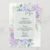 Carte à menu plat - Hydrangeas (Devant)