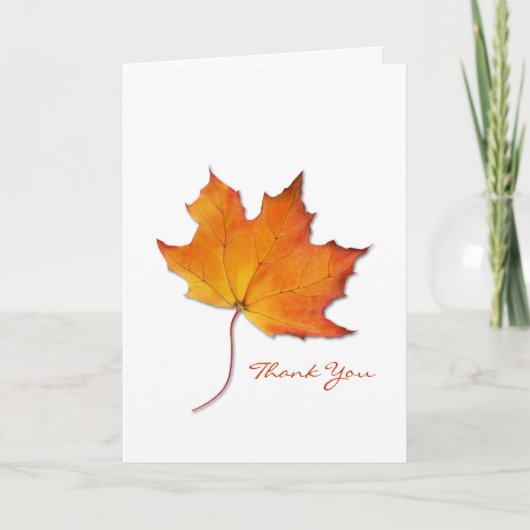 Carte à Merci 2 feuille d'érable (Devant)