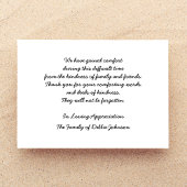 Carte à Merci en Sympathie - Coucher de soleil