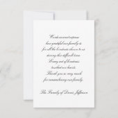 Carte à Merci en Sympathie - Gardenia (Dos)