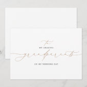 Carte À mes grands-parents le jour de mon mariage élégan (Devant / Derrière)