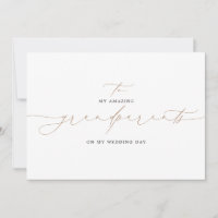 À mes grands-parents le jour de mon mariage élégan