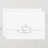 Carte À mes grands-parents Mariage Matin mignon Message (Devant / Derrière)